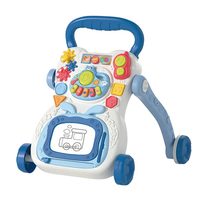 Trotteur pour bébé avec tableau d'écriture planche à dessin multifonctionnelle piano musical voiture de marche marchette pour bébé avec réservoir d'eau