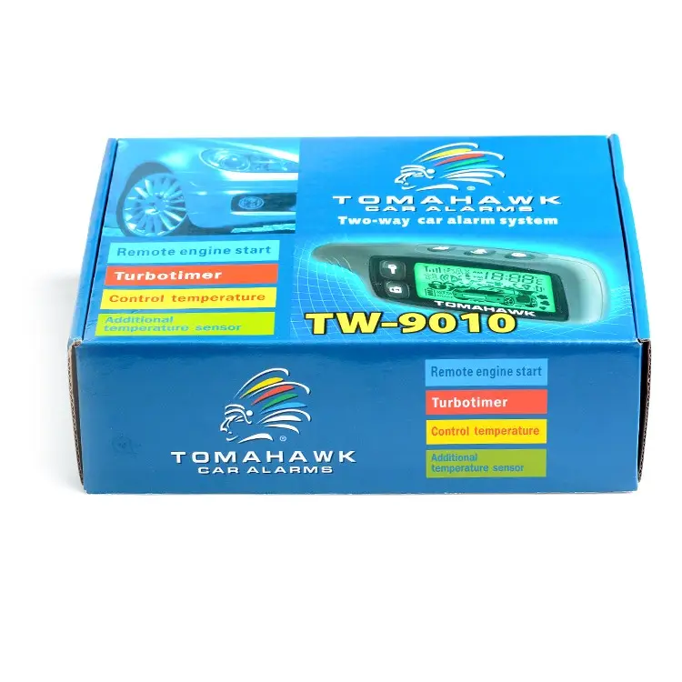 two way car alarm system Tomahawk TW9010 LCD display remote control
