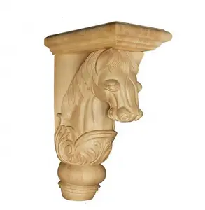 Corbel Kayu untuk Dekorasi Rumah, Lion Corbel Ukiran Tangan Dekorasi Kayu Corbel untuk Dekorasi Rumah