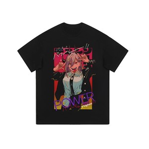 เสื้อยืดคอกลมแขนสั้นสไตล์ฮิปฮอปผ้าฝ้ายแท้เนื้อหนัก 260 กรัม ลุคการ์ตูน<span class=keywords><strong>อนิเมะ</strong></span>ญี่ปุ่น ทรงหลวม ซักแล้วทำสีซีดแบบวินเทจ - Product Image 4