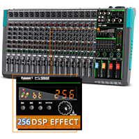 Interface de mixage audio professionnelle OEM Biner PA16, console de mixage audio 16 canaux pour scène