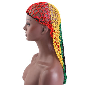 Bonnet en maille pour femmes, extra long, pour <span class=keywords><strong>cheveux</strong></span>, crochet, snood, couvre-<span class=keywords><strong>cheveux</strong></span> de <span class=keywords><strong>nuit</strong></span>, turban, maille en rayonne - Product Image 4