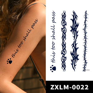 Pegatina <span class=keywords><strong>de</strong></span> tatuaje temporal personalizada, pegatina <span class=keywords><strong>de</strong></span> tatuaje impermeable, maquillaje corporal no tóxico, tatuaje semipermanente <span class=keywords><strong>de</strong></span> medio <span class=keywords><strong>mes</strong></span> - Product Image 6