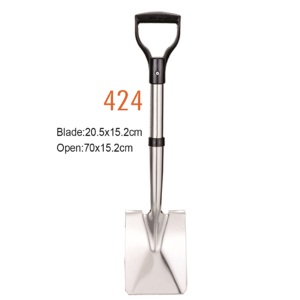 421 MINGHUI Spade de jardin <span class=keywords><strong>ronde</strong></span> robuste de qualité industrielle avec lame en acier, manche en bois et revêtement électrophoretique - Product Image 4