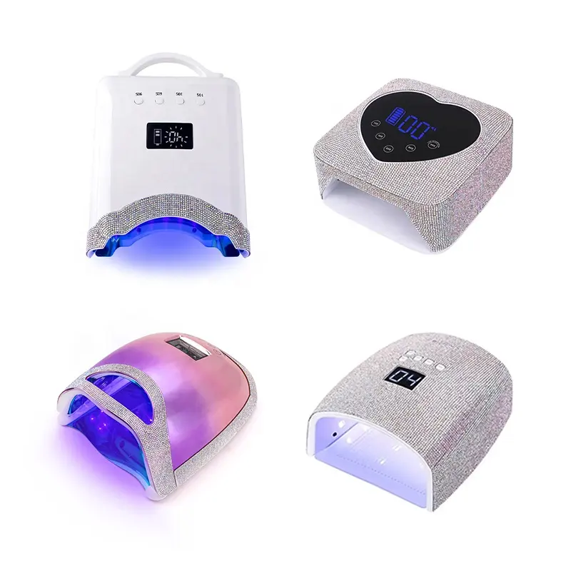 Automatic Quick Fast Drying Nail Dryer 96W Nail Lamp Diamond Bling Wireless UV Led Nail Lamp Rechargeable