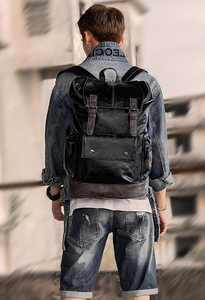 Mochila de Cuero PU de Lujo para Hombre, Estilo Nuevo, Versión Coreana, Bolso de Viaje de Moda con Cierre de Cremallera, Patrón de Letras, Marca Viki, Grande - Product Image 2