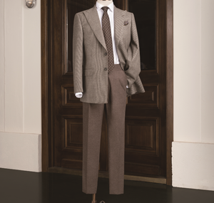 Traje de Invierno Italiano Vintage Británico para <span class=keywords><strong>Caballero</strong></span>, Traje de Lana de Alta Gama con Estampado de Pata de Gallo, Chaqueta de Traje Entallada de Un Solo Pecho para Hombre - Product Image 6