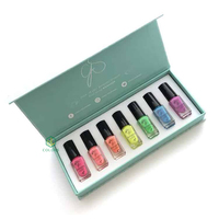 Emballage de brillant à lèvres de luxe avec logo personnalisé pour cosmétique Boîtes cadeaux magnétiques Boîte de jeu de vernis à ongles en gel avec intercalaires en mousse Eva