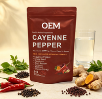 OEM 240 gélules de piment de Cayenne, complément alimentaire sain pour adultes, soutien immunitaire, santé quotidienne