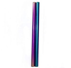8.5"x12mm Metal Boba <strong>Straws</strong> Extra Wide Stainless Steel Smoothie <strong>Straw</strong> Reusable Drinking <strong>Straws</strong> for Bubble Tea/<strong>Milkshakes</strong> - Product Image 3