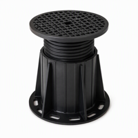Pied de support réglable en plastique robuste 20-140 mm, capacité de charge 800 kg, profil bas, pour terrasses surélevées