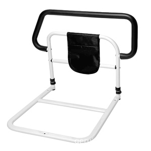 Hot Sale Dual-Bar Adjustable Metal <b>Bed</b> Assist Rail Seniors Safety <b>Pad</b> Guard Adults Elderly Home Rehabilitation Therapy Supplies - Product Image 1