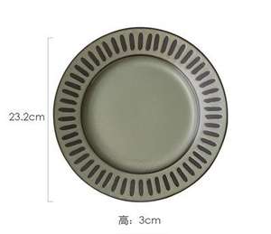 Venta al por Mayor de Cuencos y Platos de Barro Estilo Vintage con Relieve Guofeng, Bordes Decorativos Pintados a Mano y Tonos de Color Variados - Product Image 6