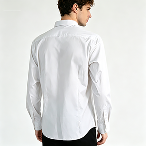 Camisa <span class=keywords><strong>de</strong></span> <span class=keywords><strong>Vestir</strong></span> Blanca <span class=keywords><strong>para</strong></span> <span class=keywords><strong>Hombre</strong></span>, Resistente a las Arrugas, <span class=keywords><strong>de</strong></span> Secado Rápido, Transpirable, Corte Entallado, <span class=keywords><strong>para</strong></span> Oficina, Eventos Formales - Product Image 2