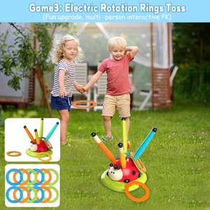 Jeu musical 3-en-1 à lancer et attraper avec télécommande, lance-fusée à pédale, jouet d'extérieur pour enfants, jeu sportif, vente chaude - Product Image 5