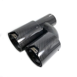 Paar Universal Auspuffrohr <span class=keywords><strong>M</strong></span> Performance H-Typ Doppel Carbonfaser Schwarz Edelstahl Endrohre für BMW Umbau - Product Image 4