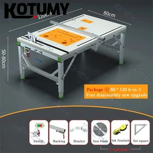 Table de scie élévatrice pliante multifonctionnelle Nouvel établi pour le travail du bois avec roulement - Product Image 4