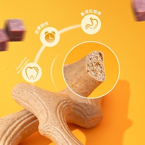 Bâtonnets à mâcher <span class=keywords><strong>pour</strong></span> chiens en forme de bois de cerf : bâtonnets dentaires comestibles et sûrs <span class=keywords><strong>pour</strong></span> les chiens agressifs. Nettoie les dents, rafraîchit l'haleine. Chiens de petite à grande taille. - Product Image 1