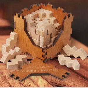 Cubo de Madera 3D, Juego de Lógica Desafiante, Rompecabezas para Desarrollar Habilidades - Product Image 4