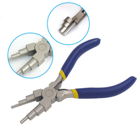 Pince de fabrication de bijoux en 6 étapes, pince à former des boucles de fil de 3 à 10mm avec poignée antidérapante, nez rond