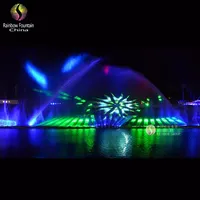 Rivier Water Screen Projectie Grote Muzikale Laser Fountain Show