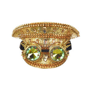 Sombrero <span class=keywords><strong>de</strong></span> lentejuelas Burning Man para <span class=keywords><strong>mujer</strong></span> Mucis Festival Capitán Sombreros Steampunk Sombreros - Product Image 1