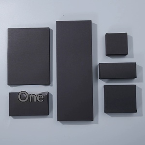 Caja de Regalo Negra Personalizada, Disponible en Stock, Papel Grueso para Almacenamiento de Cosméticos y Perfumes - Product Image 5