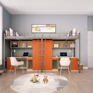 เตียงสองชั้น<span class=keywords><strong>เหล็ก</strong></span>สำหรับเด็ก พร้อมโต๊ะเขียนหนังสือ ดีไซน์มืออาชีพ 10 ทีมงาน ผลิตจากโรงงาน เฟอร์นิเจอร์ห้องนอน - Product Image 5
