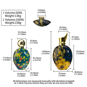 Vente en gros <span class=keywords><strong>de</strong></span> flacons <span class=keywords><strong>de</strong></span> <span class=keywords><strong>parfum</strong></span> en verre imprimés par transfert d'<span class=keywords><strong>eau</strong></span> <span class=keywords><strong>de</strong></span> 50 ml et 100 ml avec bouchon doré - Product Image 6