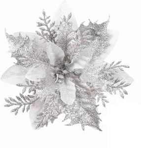 Flor Artificial <span class=keywords><strong>Grande</strong></span> Decoración Artificial Poinsettia Árbol <span class=keywords><strong>Grande</strong></span> Poinsettias con Purpurina Flores de Navidad - Product Image 5