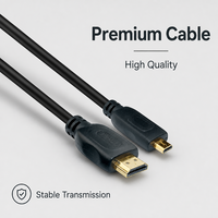 Câble adaptateur mâle-mâle en PVC plaqué or 24K 4K 100/120Hz pour ordinateur et téléviseur HD avec connectivité audio-vidéo haut de gamme