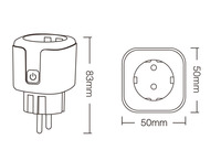 Prise intelligente SWEW WiFi 2,4 GHz 16A EU FR pour technologie de transmission Tuya Smart Life, contrôle vocal tiers, 1 canal, 30 m