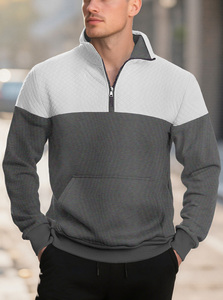 Nouveau sweat à capuche décontracté pour homme, demi-zip, tendance, pour l'extérieur - Product Image 4