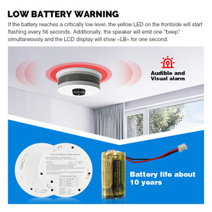 <strong>Smoke</strong> And Co Combined <strong>Detectors</strong> Alarm <strong>Smoke</strong> And Carbon Monoxide <strong>Detector</strong> <strong>With</strong> LCD Display - Product Image 3