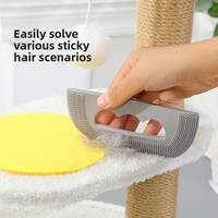 Éliminateur de poils Simple en gel de silicone, brosse à gel souple, grattoir pour poils d'animaux, collecteur de poils de chien et de chat, coupe-boules de poils