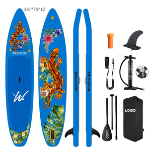 Racing Supboard 12'6/381cm Drop Stitch RACE SUP Board Paddle <b>Inflatable</b> With US Race Fin Double Layer <b>Inflatable</b> Sup Board Racin - Product Image 1