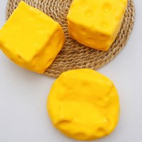 Jouet anti-stress en forme de fromage jaune, à remontée lente, doux à presser, cube sensoriel, jouet de farce