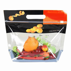 Wholesale Portable Anti Fog Zipper Keep Fresh Plastic Packing Bag For Fruits Apple Grape Banana Fruit <b>Vegetable</b> Packaging - Product Image 2