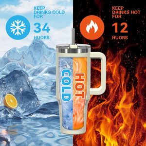 Gobelet isotherme sans plomb de 40 oz en acier inoxydable réutilisable pour le voyage, garde les boissons au chaud ou au froid pour café, bière, jus, fêtes (6-12) - Product Image 2