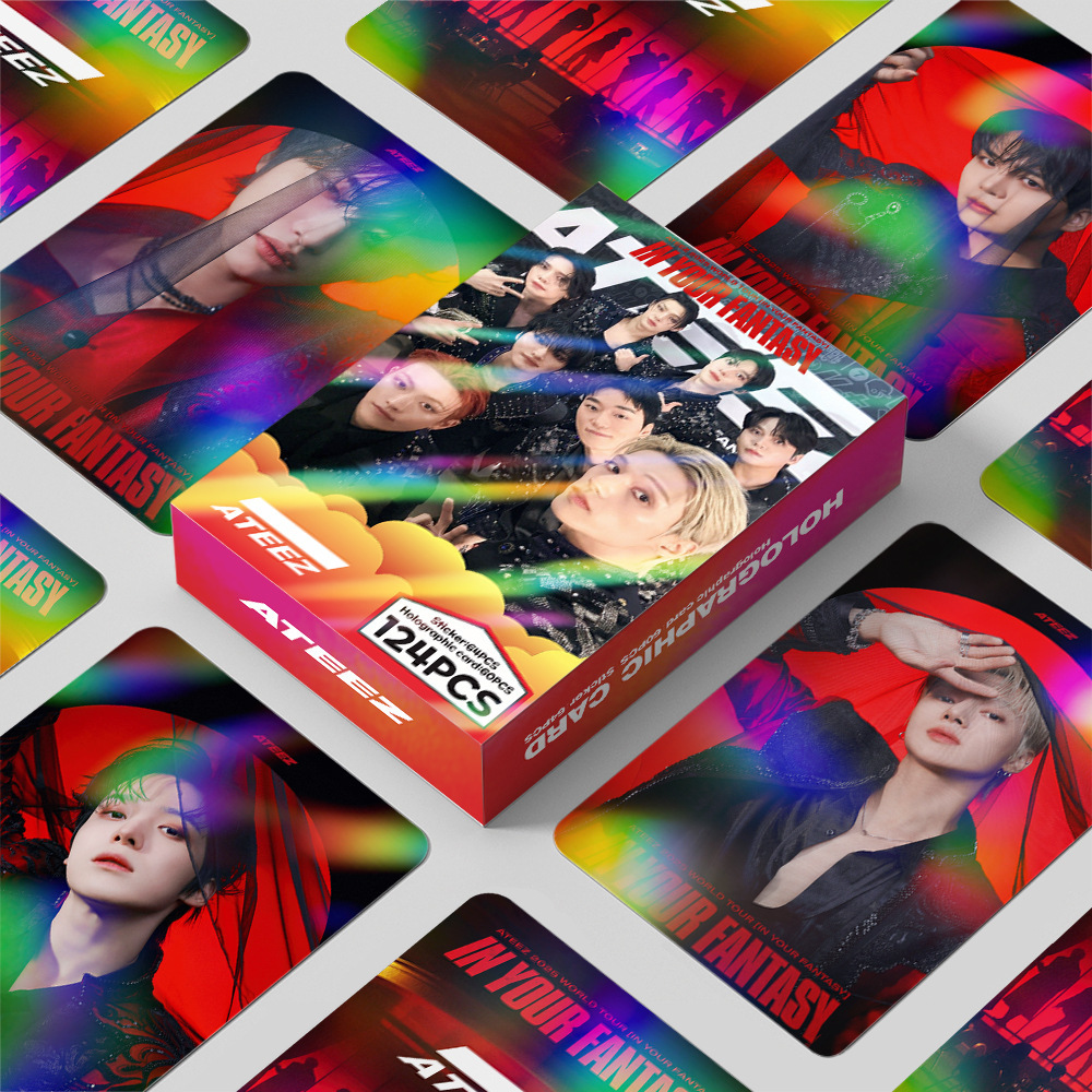 Kpop ATEEZ Laser Holographic Card in YOUR FANTASY World Tour