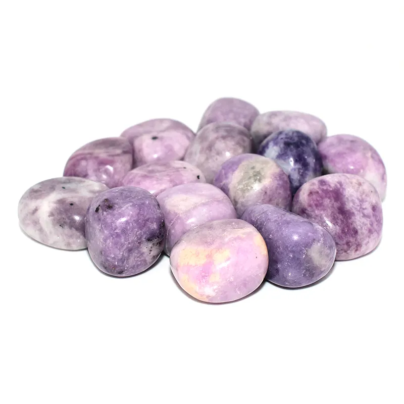 Pedras preciosas 20-30mm naturais lepidolite, pedras cobertas para decoração