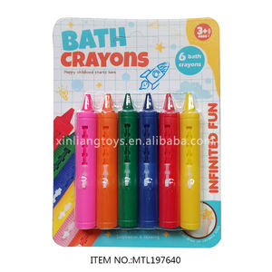 무료 샘플 어린이 다채로운 크레용 세트 아기 욕조 크레용 무독성 빨 색상 목욕 크레용 장난감 - Product Image 5