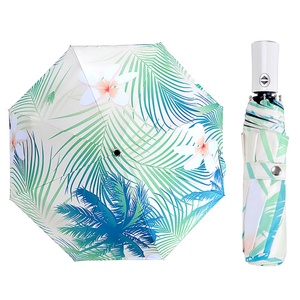 Rain Season Summer Custom UV Protection Sunscreen 3 Fold Automatic Travel <b>Umbrella</b> for Business Gifts-Modern Design Strong Frame - Product Image 6