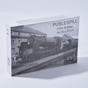 Rompecabezas de tren en blanco y negro de 1000 piezas, rompecabezas retro de fotografía ferroviaria para actividades familiares y decoración de pared - Product Image 1