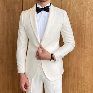 Traje de Negocios de Lana de 3 Piezas <span class=keywords><strong>para</strong></span> Hombre, Chaqueta, Chaleco y Pantalones, Antiarrugas, con un Botón, Solapa, Corte Ajustado, Trajes de Boda <span class=keywords><strong>para</strong></span> <span class=keywords><strong>Caballero</strong></span> - Product Image 3