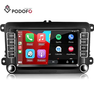 Podofo 2 + 64GB 7 'Android Autoradio Rádio Do Carro Carplay & Android Auto GPS WiFi BT FM RDS Para VW/PASSAT/SKODA/POLO/FABIA/GOLF 5/6