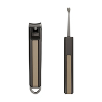 Ensemble de manucure et pédicure de voyage luxueux en acier inoxydable avec coupe-ongles pour hommes