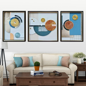 Arte de pared redondo de resina, placa decorativa moderna hecha a mano para dormitorio, entrada, exhibición de arte HZ0830 - Product Image 5