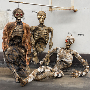 เครื่องประดับโครงกระดูกเรืองแสงฮาโลวีนชุดแขวนแห้งศพห้องประกอบฉากบ้านผีหลอนตกแต่งโครงกระดูกสยองขวัญ - Product Image 5