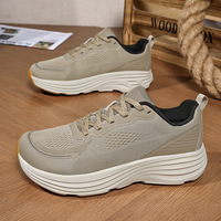 Baskets montantes larges à lacets pour hommes, nouvelle collection automne, en maille respirante, antidérapantes, décontractées, légères et confortables